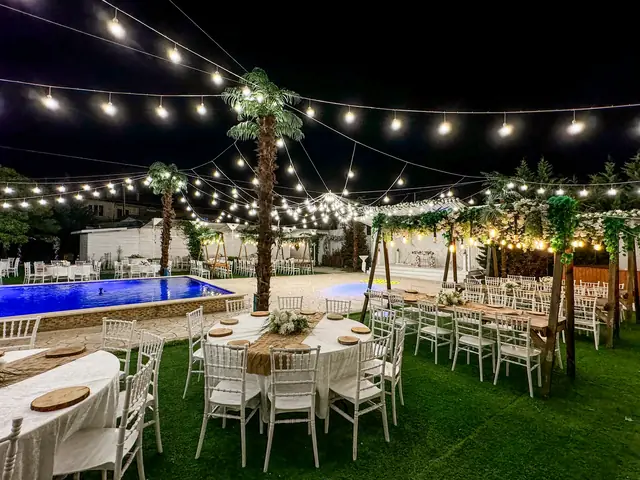 Talia Garden: Palmiyeler ve ışık zincirleri